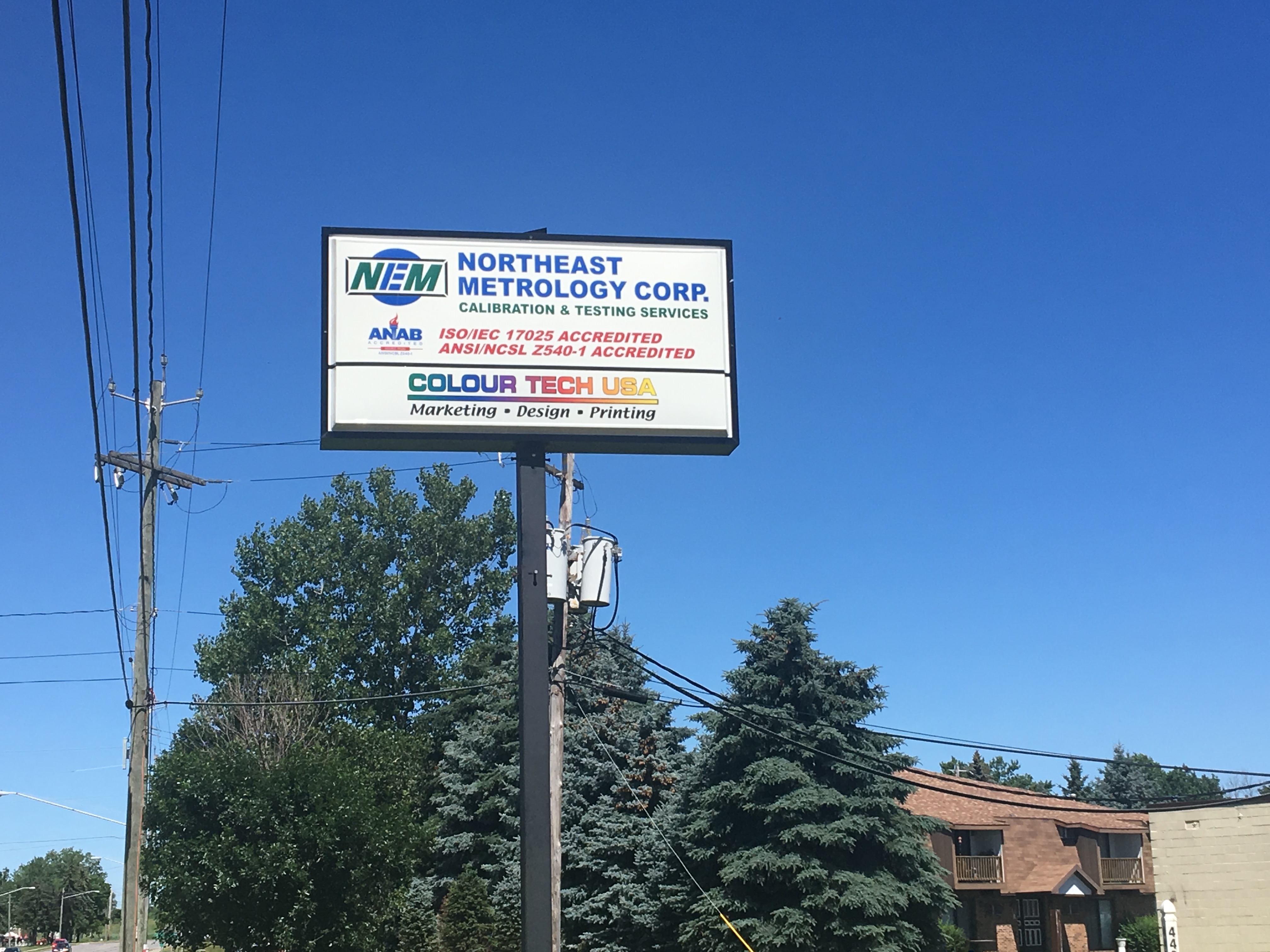 Northeast Metrology Corp. company sign